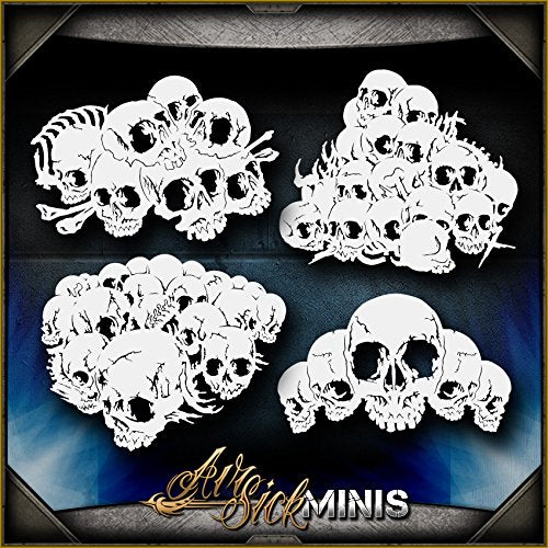 Mini Skull Background 3 – Airsick Stencils